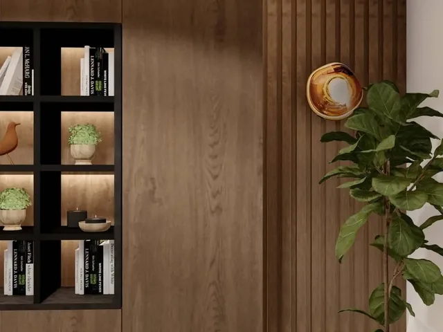 Bibliothèque et menuiserie sur mesure, projet Bois-Écard