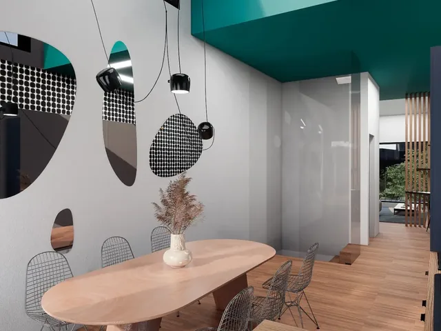 Salle à manger design, projet Mornex à Lausanne